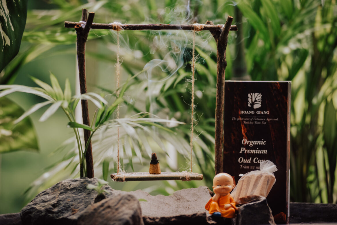 هاغا العود الذكي المخروطي (HAGA Natural Agarwood Incense Cone) للعام الجديد مع السلام والصحة والحظ